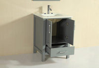 Thumbnail for Totti Shaker 24″ Transitional Bathroom Vanity with White Carrera Countertop Vanity Eviva 