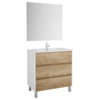 Thumbnail for Eviva Majesty 32″ Bathroom Vanity with White Integrated Sink Vanity Eviva Oak 
