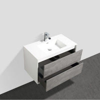 Thumbnail for Eviva Vienna 36″ White Frame Wall Mount Bathroom Vanity w/ White Integrated Top Vanity Eviva 