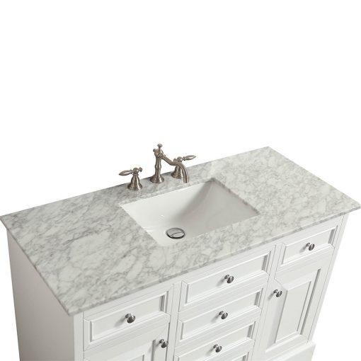 Eviva Monroe 48″ Transitional Bathroom Vanity w/ White Carrara Top Vanity Eviva 