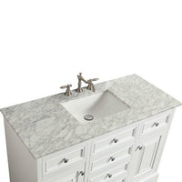 Thumbnail for Eviva Monroe 48″ Transitional Bathroom Vanity w/ White Carrara Top Vanity Eviva 