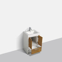 Thumbnail for Eviva Grace 24 in. White Bathroom Vanity with White Integrated Acrylic Countertop Vanity Eviva 