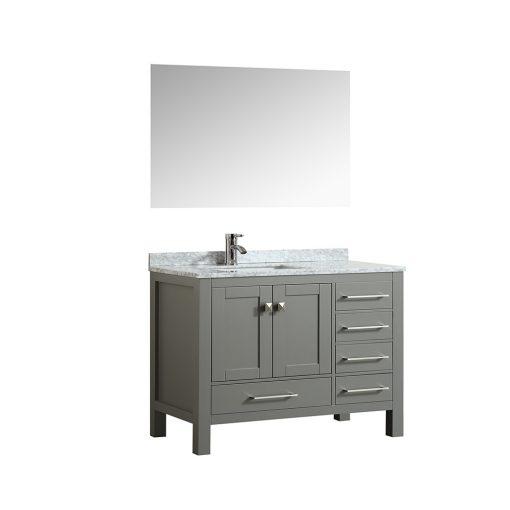 Eviva London 36″ x 18″ Transitional Bathroom Vanity w/ White Carrara Top Vanity Eviva 