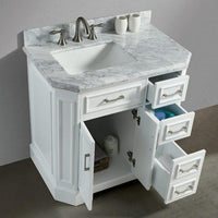 Thumbnail for Eviva Glory 36″ Bathroom Vanity with Carrara Marble Counter-top and Porcelain Sink Vanity Eviva 