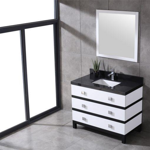 Eviva Sydney 42 Inch Bathroom Vanity with Solid Quartz Counter-top Vanity Eviva 