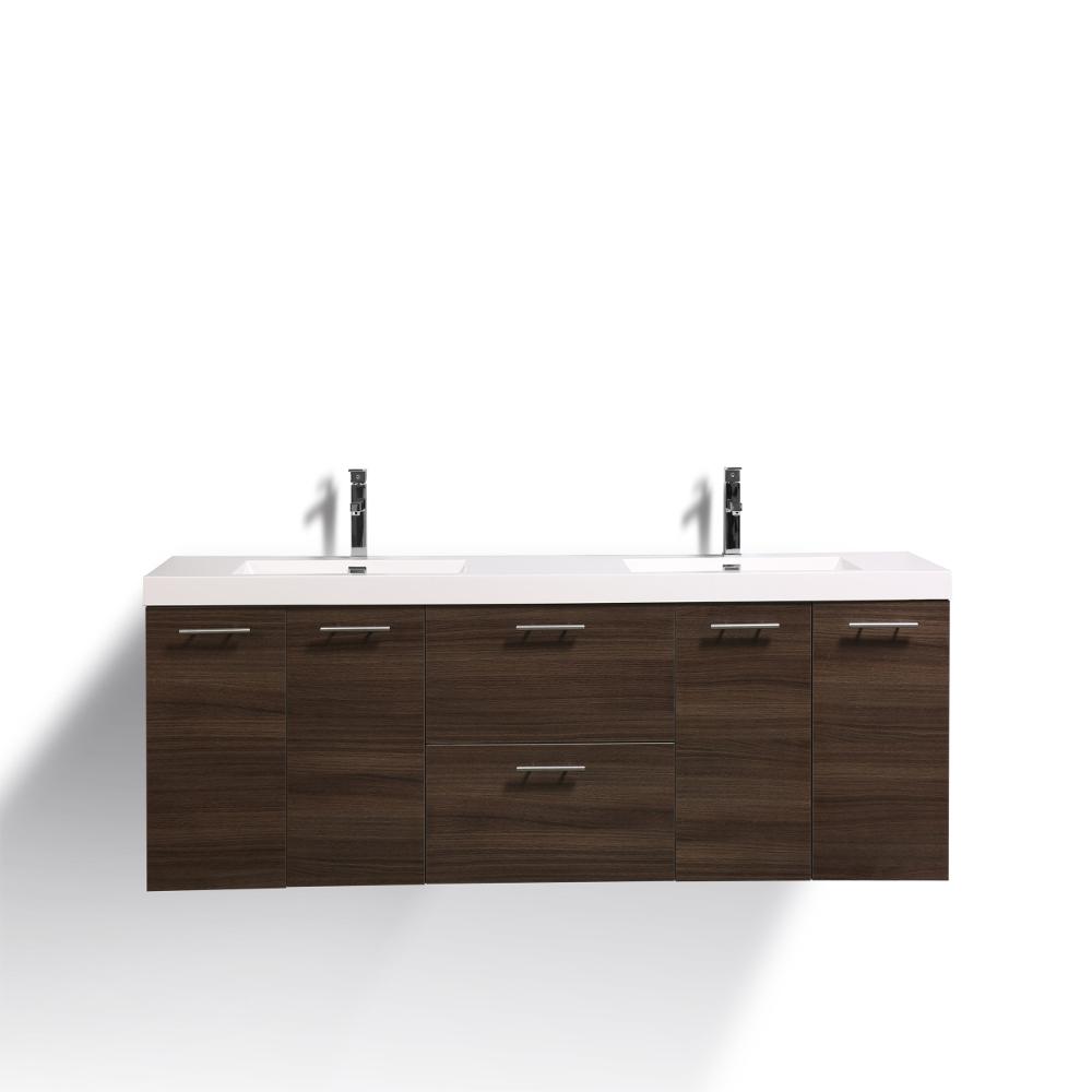 Eviva Luxury 84 inch bathroom vanity with integrated acrylic sinks Vanity Eviva 
