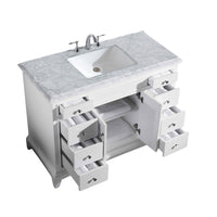Thumbnail for Eviva Elite Princeton 48″ Solid Wood Bathroom Vanity Set with Double OG White Carrera Marble Top Vanity Eviva 