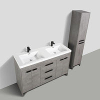 Thumbnail for Eviva Lugano 60″ Modern Double Sink Bathroom Vanity w/ White Integrated Top Vanity Eviva 