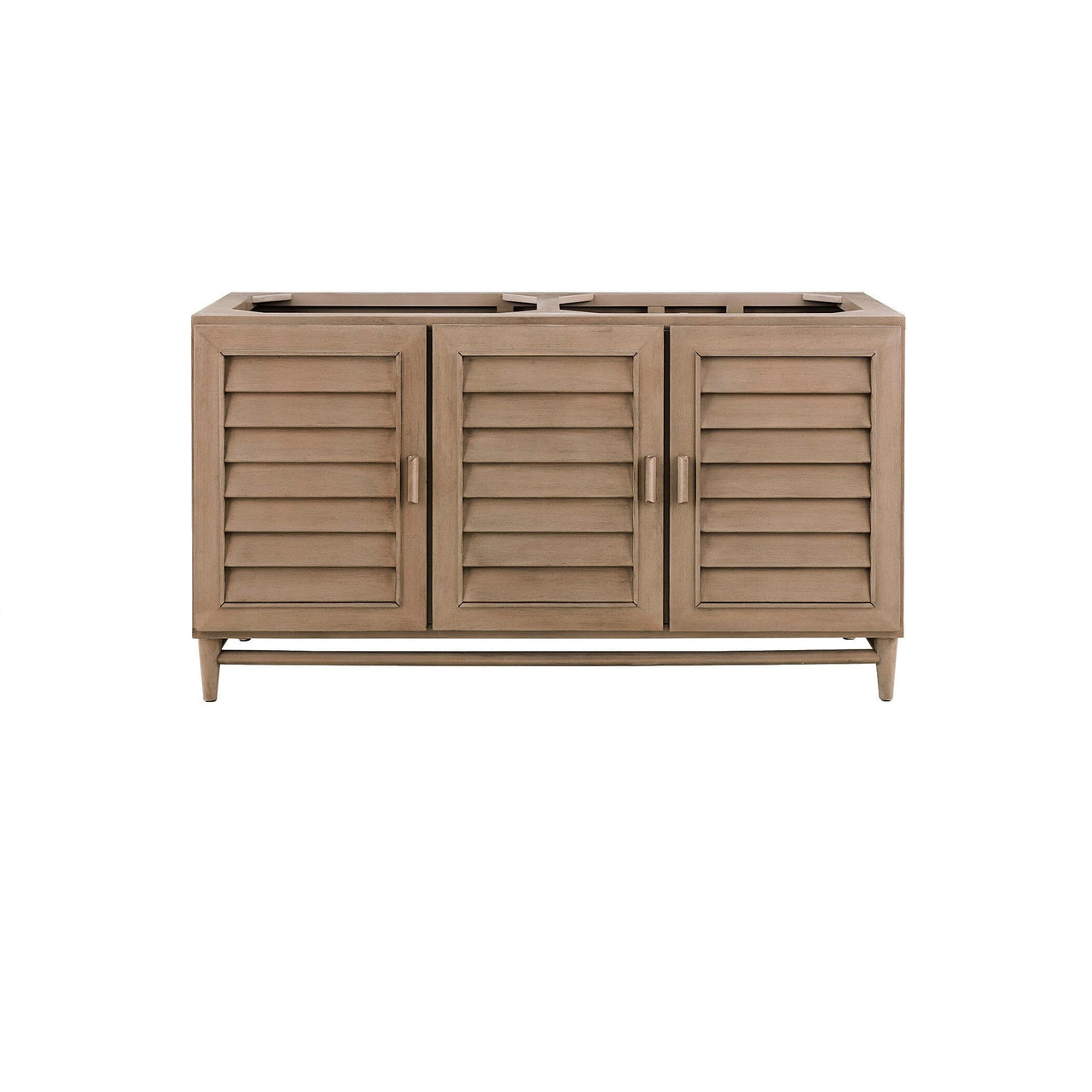 James Martin Portland 60" Double Vanity Vanity James Martin Whitewashed Walnut Cabinet Only 