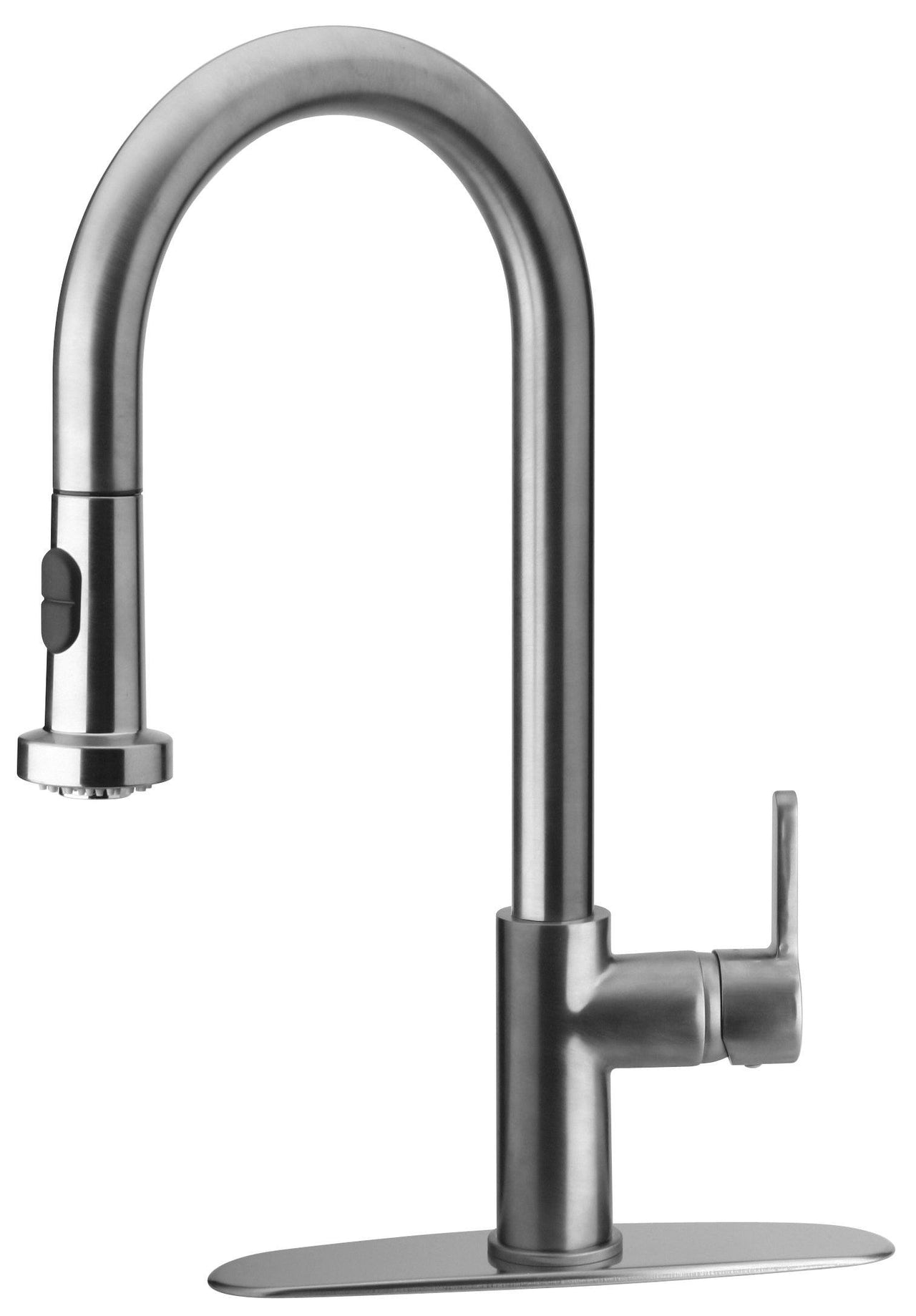 Latoscana Elix Single Handle Pull-Down Spray Kitchen Faucet In Chrome touch on bathroom sink faucets Latoscana 