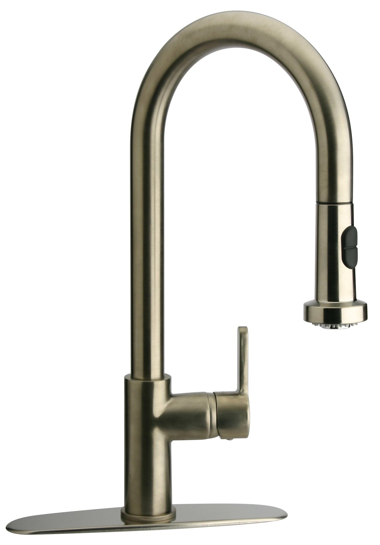 Latoscana Elix Single Handle Pull-Down Spray Kitchen Faucet In Brushed Nickel touch on bathroom sink faucets Latoscana 