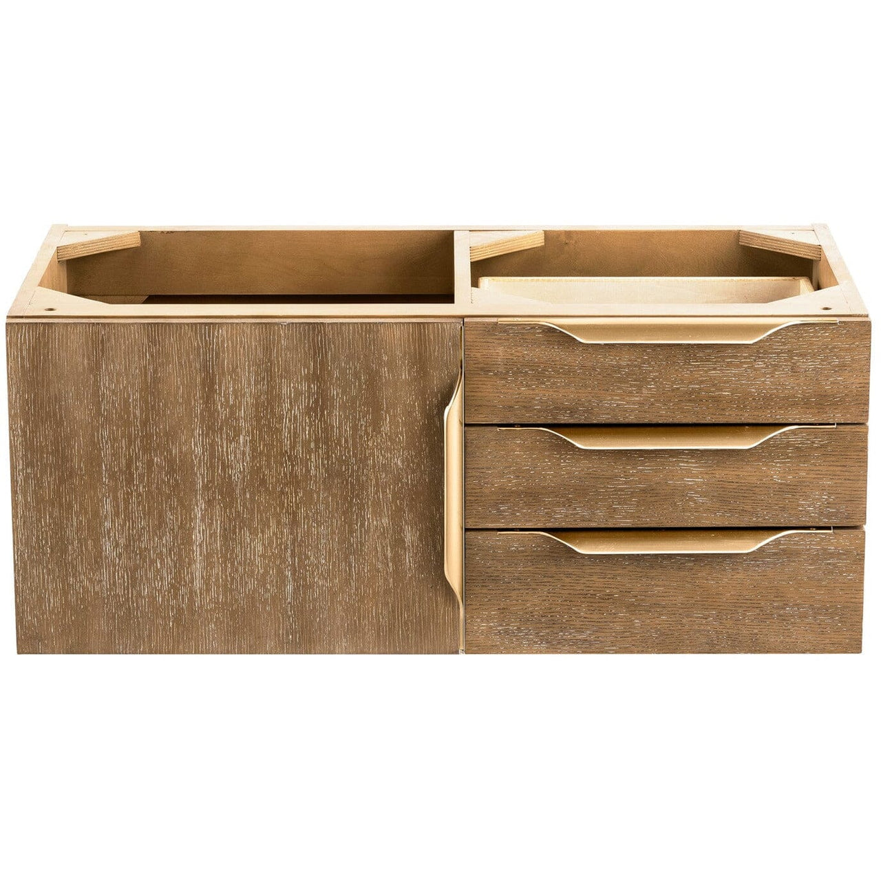 James Martin Mercer Island 36" Single Vanity Vanity James Martin Latte Oak - Radiant Gold Cabinet Only 