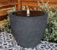 Thumbnail for Campania International Fiber Cement Stone Ledge Fountain - S/1 Fountain Campania International Black Stone Ledge 