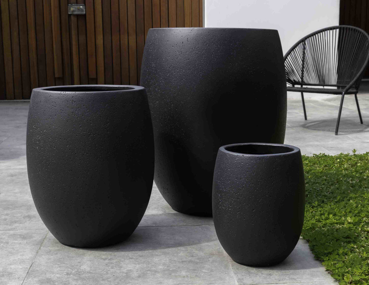 Campania International Fiber Cement Laguna Planter - S/3 Urn/Planter Campania International Playa Noche 