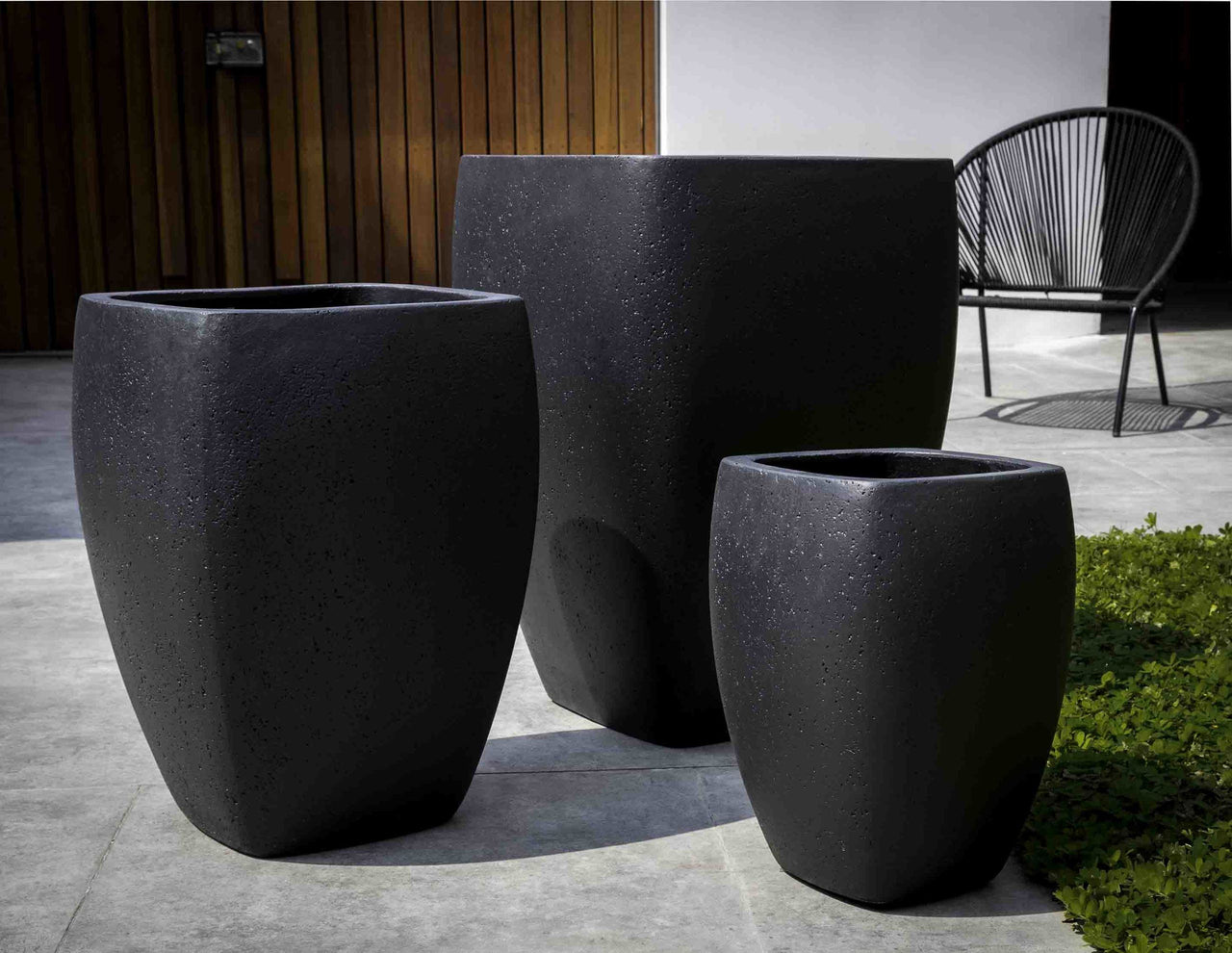 Campania International Fiber Cement Cedros Planter - S/3 Urn/Planter Campania International Playa Noche 