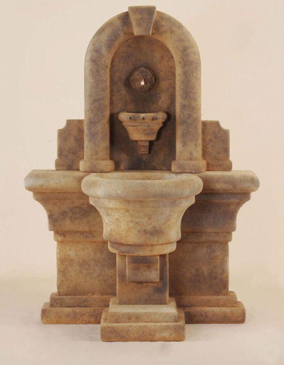 Etruria Wall Cast Stone Outdoor Fountain Fountain Tuscan 