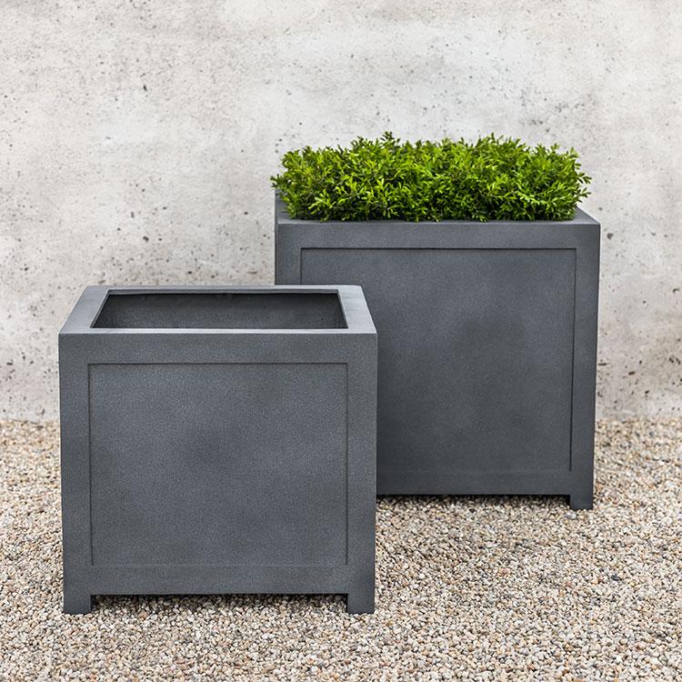 Campania International Oxford Square Planter Urn/Planter Campania International English Lead Lite Large 