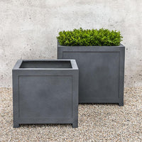 Thumbnail for Campania International Oxford Square Planter Urn/Planter Campania International English Lead Lite Large 