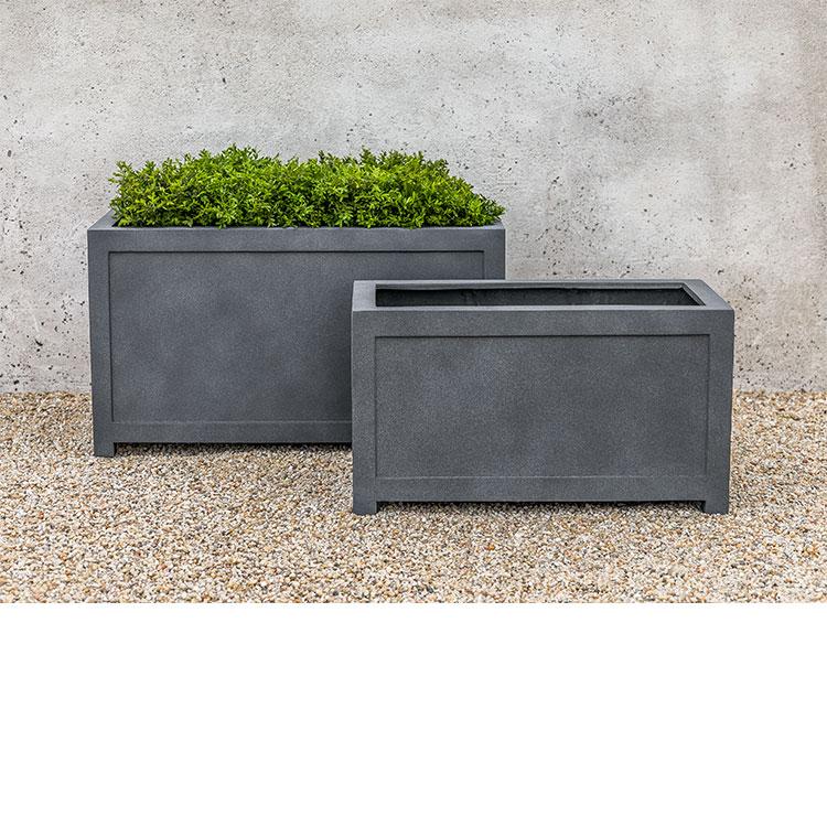 Campania International Oxford Rectangle Planter Urn/Planter Campania International English Lead Lite Large 