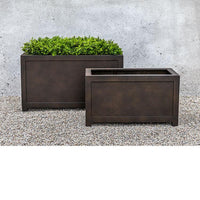 Thumbnail for Campania International Oxford Rectangle Planter Urn/Planter Campania International Rust Lite Large 