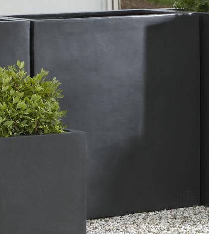 Campania International Fiber Clay Sandal Planter 361836 - Stone Grey Lite - S/1 Urn/Planter Campania International 