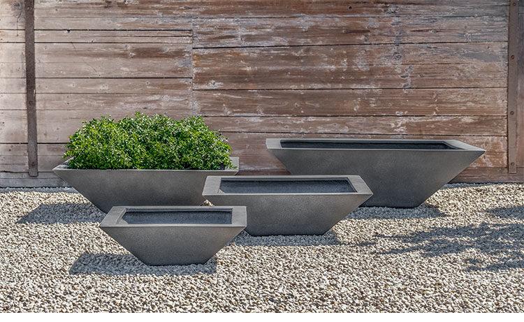 Campania International Square Zen Bowl Urn/Planter Campania International Lead Lite Large 
