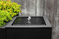 Thumbnail for Campania International Fiber Clay Lg Square Drop-in Fountain Urn/Planter Campania International 