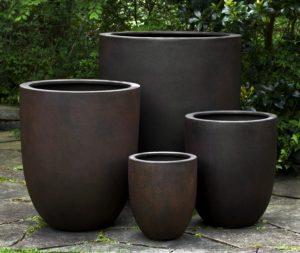 Campania International Fiber Clay Bradford Planter - (S/5) Urn/Planter Campania International Rust Lite Extra Large 
