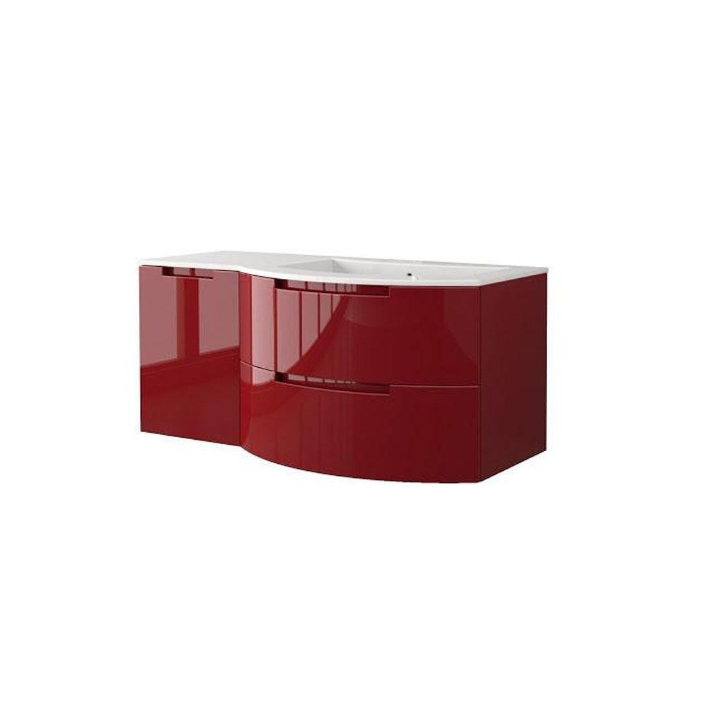 Latoscana Oasi 53" Modern Red Glossy Bathroom Vanity Vanity Latoscana 