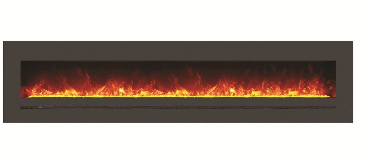 Amantii 88" Electric unit with a 96 x 23 steel surround Electric Fireplace Amantii 
