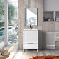 Thumbnail for EVIVA Malmo 24 Inch by 14 Inch Freestanding Bathroom Vanity Vanity Eviva White 