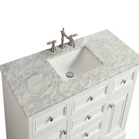 Thumbnail for Eviva Monroe 42″ Transitional Bathroom Vanity w/ White Carrara Top Vanity Eviva 