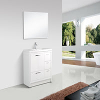 Thumbnail for Eviva Grace 42 in. White Bathroom Vanity with White Integrated Acrylic Countertop Vanity Eviva White 