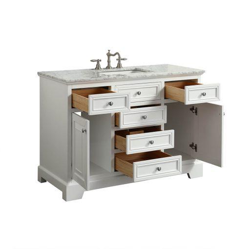Eviva Monroe 48″ Transitional Bathroom Vanity w/ White Carrara Top Vanity Eviva 