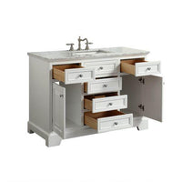 Thumbnail for Eviva Monroe 48″ Transitional Bathroom Vanity w/ White Carrara Top Vanity Eviva 