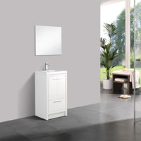 Thumbnail for Eviva Grace 24 in. White Bathroom Vanity with White Integrated Acrylic Countertop Vanity Eviva 