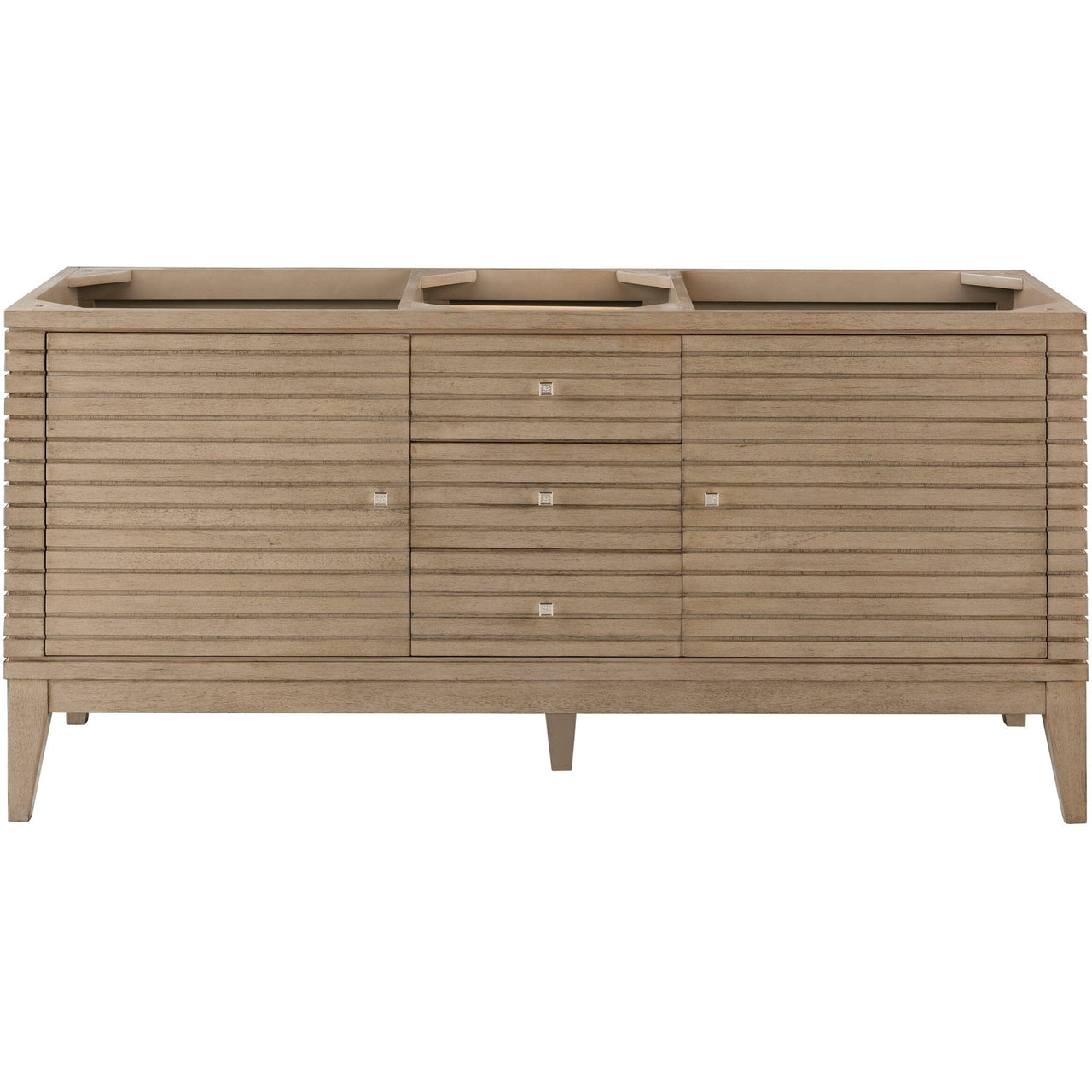 James Martin Linear 59" Double Vanity Vanity James Martin Whitewashed Walnut Cabinet Only 