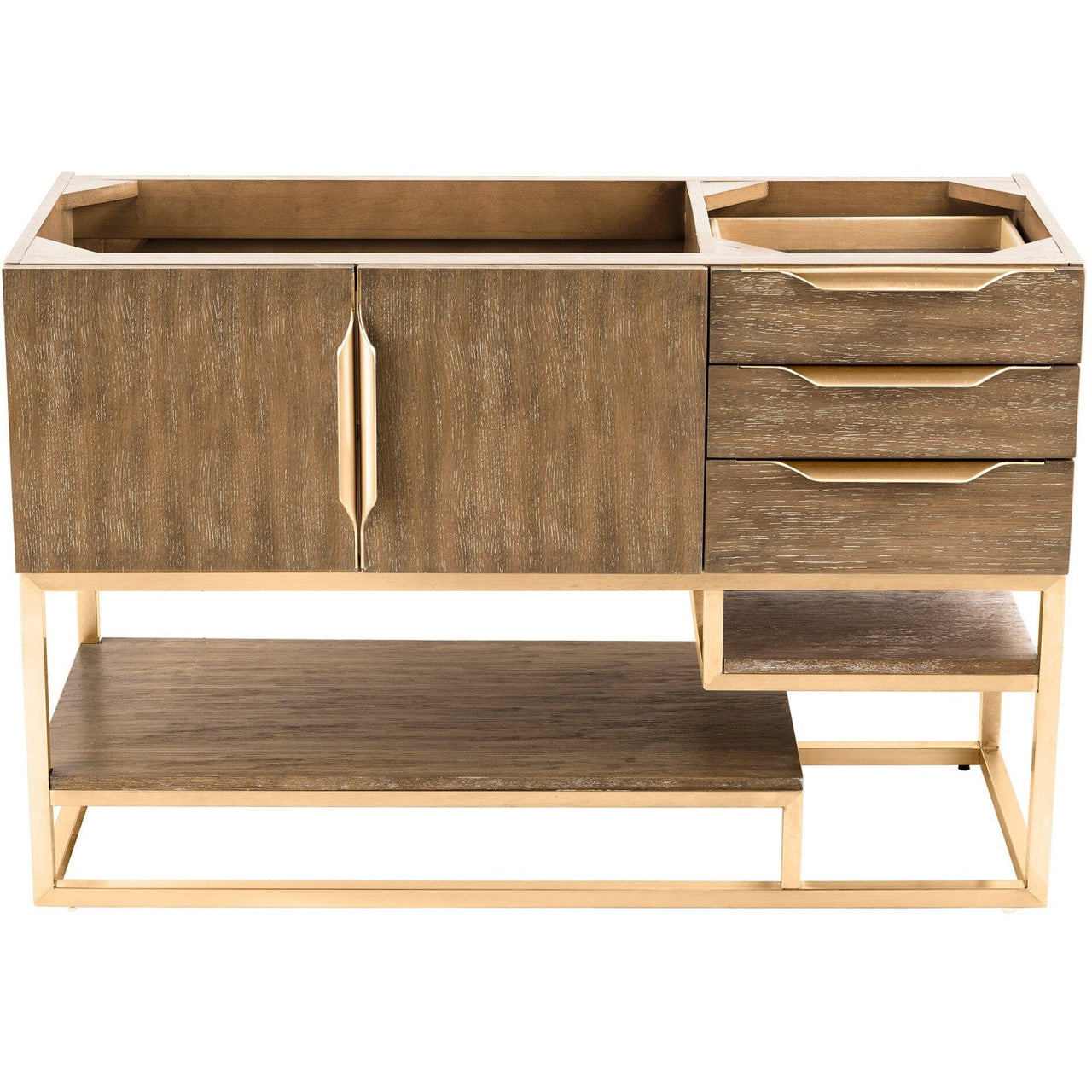 James Martin Columbia 48" Single Vanity Vanity James Martin Latte Oak - Radiant Gold Cabinet Only 