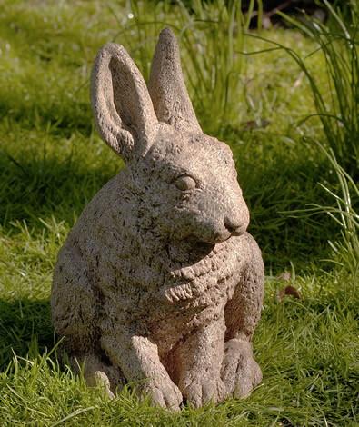 Campania International Cast Stone Hare Seated-ears up Statuary Campania International 