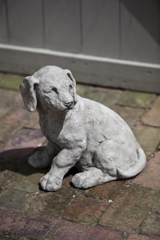 Campania International Cast Stone Lab Pup Statuary Campania International 
