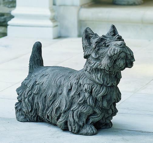Campania International Cast Stone Angus Scotty Dog Statuary Campania International 