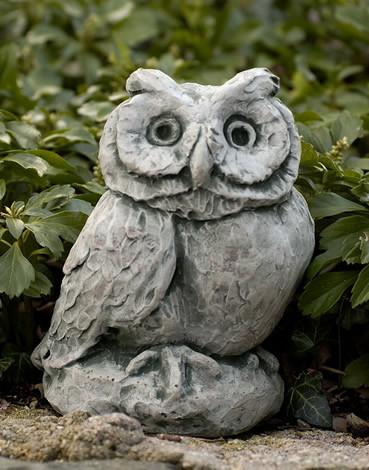 Campania International Cast Stone Merrie Little Owl Statuary Campania International 