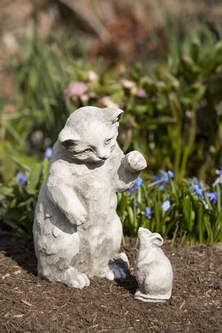 Campania International Cast Stone Playful Kitten Statuary Campania International 