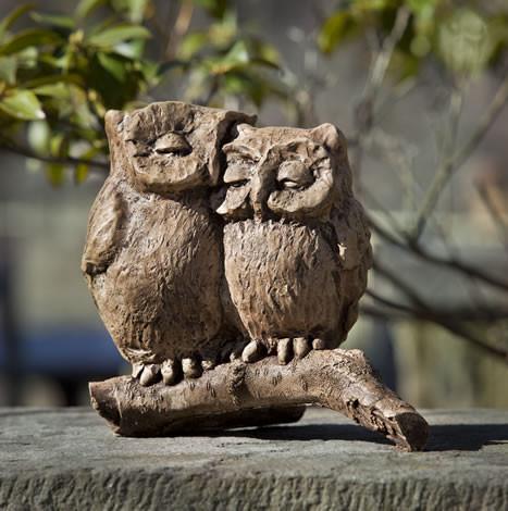 Campania International Cast Stone Honeymoon Owls Statuary Campania International 