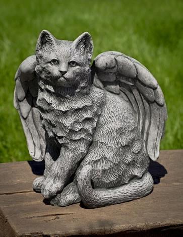 Campania International Cast Stone Angel Kitty Statuary Campania International 
