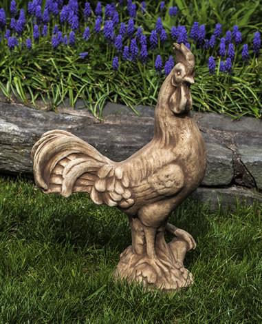 Campania International Cast Stone Antique Rooster Statuary Campania International 