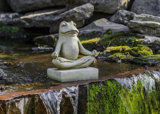 Campania International Cast Stone Mini Zen Frog Statuary Campania International 
