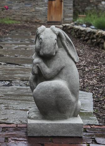 Campania International Cast Stone Newport Rabbit Facing Left Statuary Campania International 