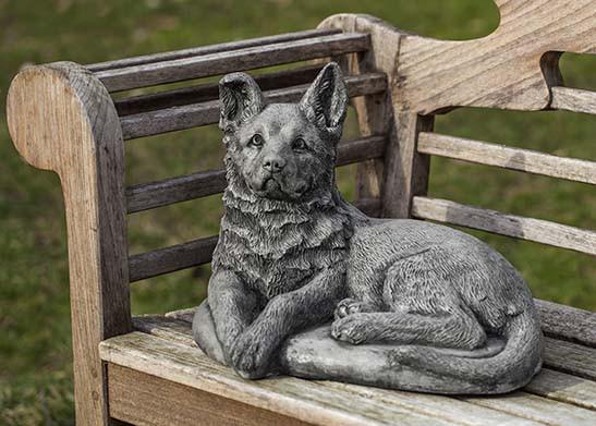 Campania International Cast Stone Shepherd Pup Statuary Campania International 