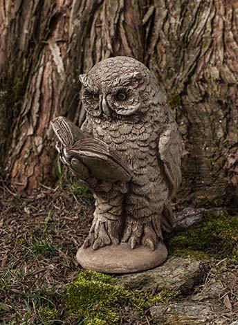 Campania International Cast Stone Scholarly Owl Statuary Campania International 
